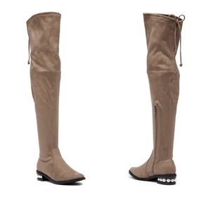 NEW CM pearl over the knee boots size 6